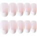 White round headed French False nails Press on Nails with Nail Tips Acrylic False Nails Cute Artificial Nails for Women and Girls - Buy Online on GoSupps.com