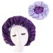 Large Reversible Satin Bonnet for Curly Hair (Purple) color