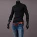 Men's Slim Fit Black Turtleneck Sweater | Casual Long Sleeve Top | Breathable & Cozy | Medium - Buy Online on GoSupps.com