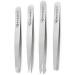 Ruvanti 4-Piece Stainless Steel Tweezers Set - Professional Eyebrow Tweezer for Precision Hair Removal - Slant, Pointed, and Straight Tips - Ideal for Facial and Ingrown Hairs - Splinter Removal Tool (Silver) - Buy Online on GoSupps.com