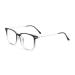 Zhuyiqz anti-UV reading glasses glasses anti-blue light stylish computer reader oversized flat light mirror for women (color: clear-black size: +150) +150 clear-black