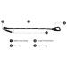 Fusion Tactical 23KN Black Elastic Sling Retention Helo Lanyard 4' - Snap Hook Shackle - 48x1 Size - Buy Online on GoSupps.com