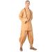 Men's Zen Meditation Clothing Monk Robe Outfit Uniform Martial Arts Kung Fu Shaolin Arhat Set Temple Clothes Shirt and Pant Beige X-Large