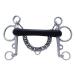 PFIFF Pelham stainless steel flexible rubber bar chin chain rubber pelham with bar