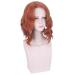 Buy Captain America Black Widow Wig - Scarlett Johansson Orange Wavy Synthetic Hair for Halloween Role Play - Buy Online on GoSupps.com