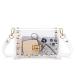 MOETYANG Clear Purse Stadium Approved for Women, Small Clear Crossbody Bag Fashion, Cute See Through Clutch Mini Shoulder Bag Gold