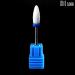 3/32" Medium Flame Cuspidal Nail Art Drill Bit Polish Tool Ceramic Mounted Grinding Stone Head Electric Manicure Cutter - (Color: BL)