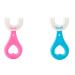 ZPC 2 Pieces of Children's toothbrushes Full Round Children's U-Shaped Toothbrush 360  Oral Cleaning Design for Toddlers and Children Soft Manual Training Toothbrush for 2-6 Years Old Children