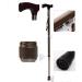 SilteD Canes Walking Stick Practical Telescopic Adjustable Walking Stick Aluminum Alloy Canes Light Crutchs Non-Slip Walking Multifunctional Walker Brown 68-92Cm Mountaineer  - Buy Online on GoSupps.com