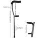 SilteD Folding Crutches Ergonomic Underarm Crutch Youth/Adult/Tall Adult Aluminum Crutches for Adults and Children with Heights 145-180cm - Buy Online on GoSupps.com