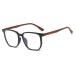 PARWANA Designer Anti Glare Reading Glasses Blue Light Blocking Eyeglasses Computer Readers Large Flat Light Mirror +250 Sand-black