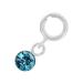 Nail Piercing Silver With Stone Turquoise - 925 Sterling Silver - Nail Art Finger Foot