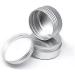 Buy 12 Pack Silver Aluminum Candle Boxes & Cosmetic Cans - 50ml Round with Screw Caps | International Shipping Available - Buy Online on GoSupps.com