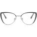 Blue Light Blocking Cat-Eye Reading Glasses for Women | Anti Eyestrain Oversized +200 Silver Eyewear - Buy Online on GoSupps.com