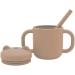 Phil & Kids 100% Silicone Toddler Sippy Cup with Straw - 4.3 Fl. Oz Pink | Baby Led Weaning Supplies - Buy Online on GoSupps.com