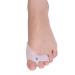 Anggrek 2 pair of gel toe separator for Bunion Hallux Valgus Hammer toe Anti-slip-on-active toe spreader El Big toe Bunion Guard Milchweiß
