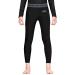 Elite Sports Kids MMA BJJ Athletic Spats Leggings Tights, Kids Jiu Jitsu Compression Base Layer Training Workout Pants Black Medium