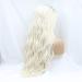 Xiweiya Long Curly Blonde Wig | Platinum Synthetic Lace Front with Dark Roots | 61 cm Heat-Resistant Wigs for Women - Buy Online on GoSupps.com