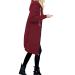 AMIMOJY Hooded Jackets for Women Casual Solid Color Zipper Hoodies Sweatshirts Plus Size Long Coats S-5XL Wine X-Large