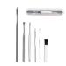 6Pcs Ear Wax Pickers Stainless Steel Earpick Wax Remover Curette Ear Pick Cleaner Ear Cleaner Spoon Care Ear Clean Tool - (Color: Silver)
