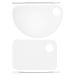Baluue 2 Sets Acrylic Makeup Palette with Spatulas Cosmetic Mixing Makeup Palette Makeup Artist Tool Beauty Salon Color Cream Mixing Palette Nail Art Palette