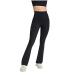 ESCBUKI Flare Yoga Pants for Women High Waist Solid Color Tummy Control Sweatpants Casual Gym Workout Workout Pants Small Black Yoga Pants