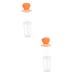 Toyvian 2st Baby-Feeder Schnuller-Medikamentpender Squeeze feeder for baby food Baby fluids Baby fluids Schnuller Hakaa toddler Silicone Push-Type Sender 14x4.6x4.6cmx2Pcs OrangeX2ST