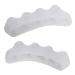 1 pair of white toe separators made of soft silica gel for valgus toe spreader
