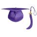 Herrenbek shiny Kindergarten Graduation Cap with 2023 Tassel adjustable Preschool Kids for Boys or Girls Purple