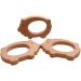 Wendysun 5pcs Natural Cartoon Wood Teether Set for Baby Teething - Pig Shape DIY Pendant Toy - Buy Online on GoSupps.com