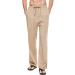 YuKaiChen Men's Linen Cotton Yoga Pants Casual Loose Sweatpants Beach Trousers Lounge Pants Medium 1-light Khaki