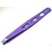 Purple Eyebrow Tweezers with Slanted Tips - 3-Hole Tear Drop Design - Buy Online on GoSupps.com