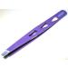 EYEBROW TWEEZERS w/Slanted tips & 3-HOLE TEAR DROP DESIGN Color PURPLE