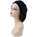 AllMatchWigs Double Layer Black Satin Bonnets for Hair Sleep and Shower | Adult Size - Buy Online on GoSupps.com
