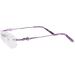Deebow Glasses spare bar yewear leg 1 pair of metal glasses replacement bracket nose bridge purple glasses bracket Repair parts for 1-hole borderless glasses frames