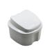 Exceart prostheses bathing box prosthesis cup dental prostheses boxing dinner bite boxes dental tank prosthesis box dental box prosthesis container for children adult dentistry box White