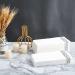 LEKOCH 100 PCs Premium White & Gray Disposable Napkins - Air Laid Fabric for Weddings 43x30 cm - Elegant Gray Design - Buy Online on GoSupps.com