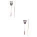 DOITOOL 4 Pcs Birdcage Brush Bird Cage Scoop Shovel Bird Brush Parrot Cage Brush Bamboo Cage Cleaner 7x9cmx2pcs Assorted Colorx2pcs