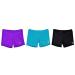 Sookie Active Premium Micro Nylon Spandex Youth Shorts - Multicolor 3-Pack 10-12 Set 6: Azelea Turquoise Black
