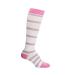 Motif Medical, Maternity Compression Socks, Must Have Items for Pregnancy Gray and Pink Stripes Large-X-Large