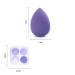 4Pcs Makeup Sponges Set with Egg Case - Flawless Blend for Foundation, Cream, Liquid, Powder - Purple - Buy Online on GoSupps.com
