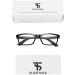 Suertree Square Reading Glasses 1.5 Presbyopic Reader Black 9801 - Spring Hinge Computer Glasses for Men and Women - Buy Online on GoSupps.com