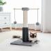 PEQULTI Cat Scratching Post with Sisal Rope, Brush, and Pompom - Grey - Buy Online on GoSupps.com