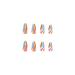 BSLVWG 24-Piece Almond Press-On Nails - Multi-Colored French Wave Pattern Nude Swirl Short Artificial Nails for Women with Glue - Buy Online on GoSupps.com