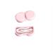 KCCV contact lens containers contact lens containers with lentils tweezers suction set portable container contact lens container for men and women (color: rose)