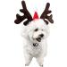Buy BESTOYARD Pet Headband - Christmas Reindeer Antler with Santa Hat Costume for Dogs & Cats | Festive Holiday Accessories - Buy Online on GoSupps.com