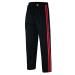 Jaguar - Classic Karate Pants Trouser With Colored Stripes 8oz Light Weight For MMA Martial Arts Kids Adults Unisex 4 Black With Red Stripes