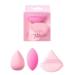 Beauty Creations | "BLEND & SET TRIO" 3 Piece Latex Free Blending Sponges & Triangle Powder Puff Set