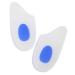 Cushion Pads Heel Inserts Silicone Extra Soft Shock Absorption Heel Protectors Men Breathable Sports for Heel Spurs and Pain Relief(Medium) Transparent - Blue Core