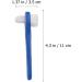 COHEALI 6Pcs Denture Brush Dual Head Toothbrushes - Hard Denture Cleaning Tool for False Teeth, Blue/Red/White - Buy Online on GoSupps.com